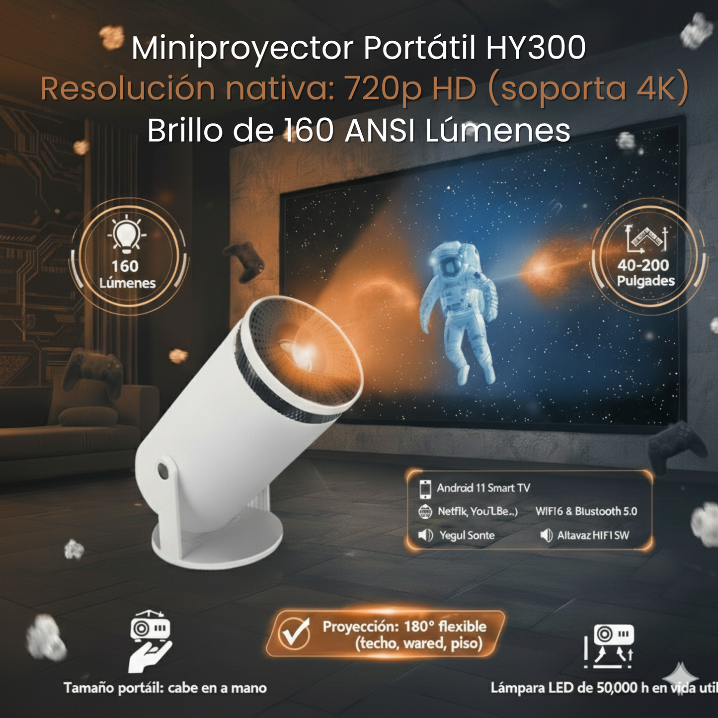 Mini Proyector - 🎬 Cine portátil en tus manos